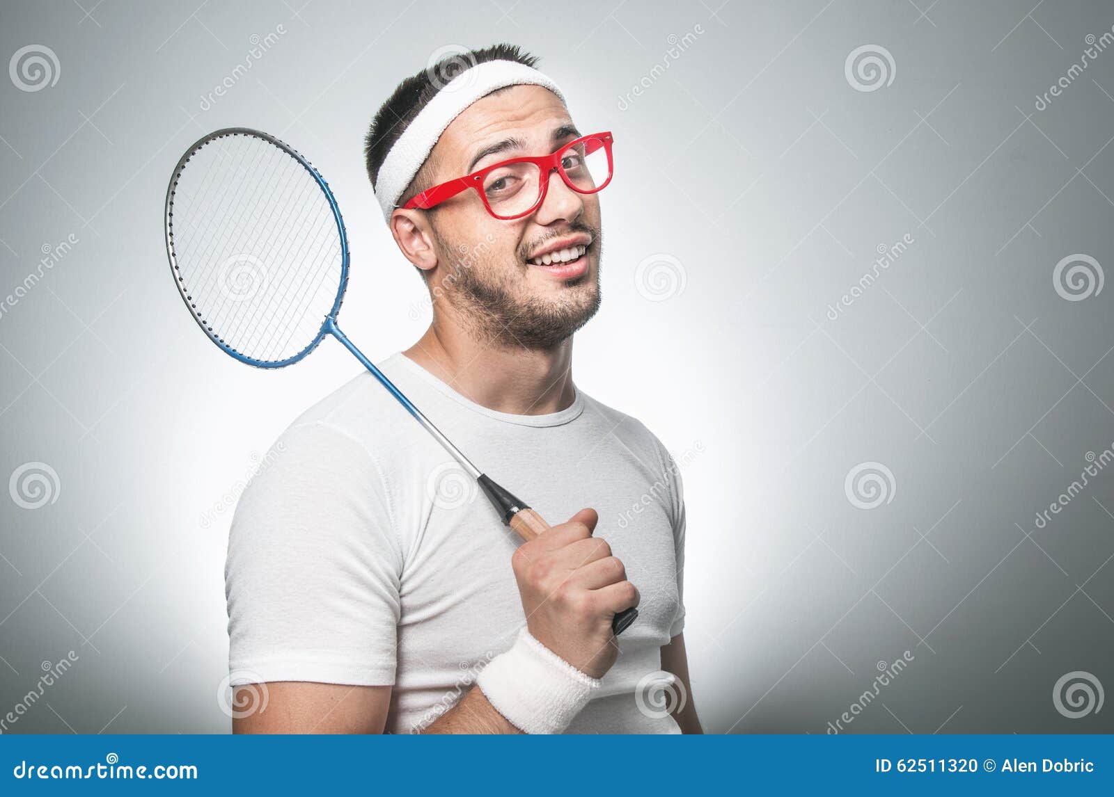 Joueur De Tennis Drôle Photo Stock Image Du Brillamment