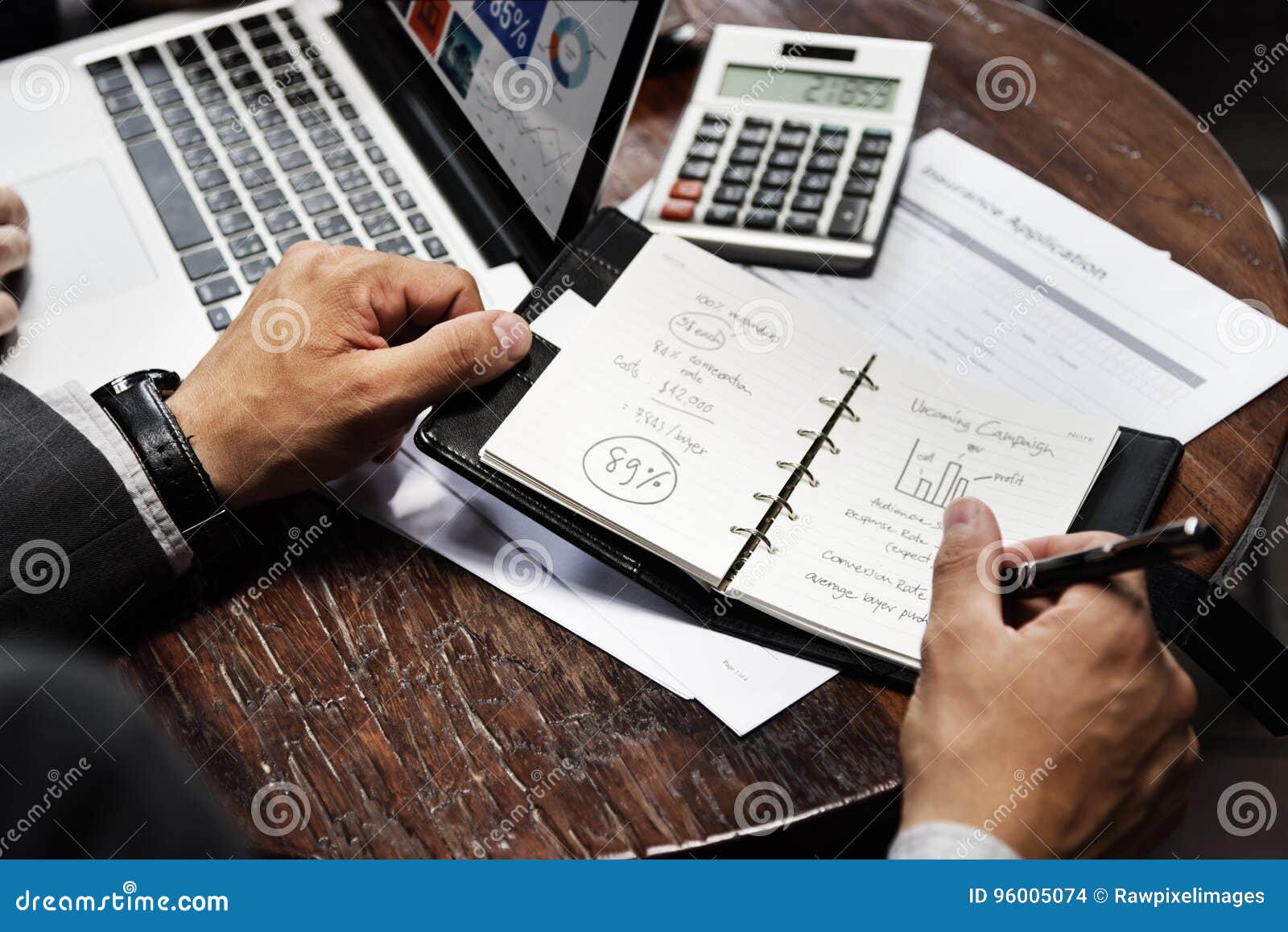 Journal Writing Planning Workplace Concept Stock Photo Image of hands