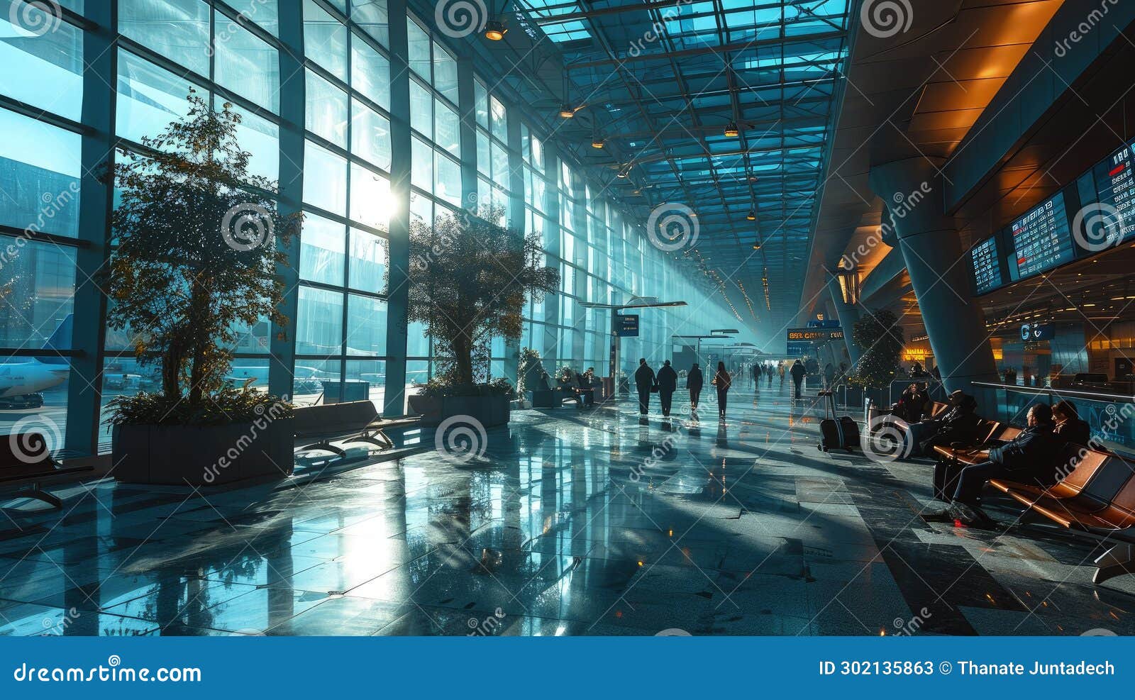 journey end in radiant hues sunset at the airport gate paints a memorable departure