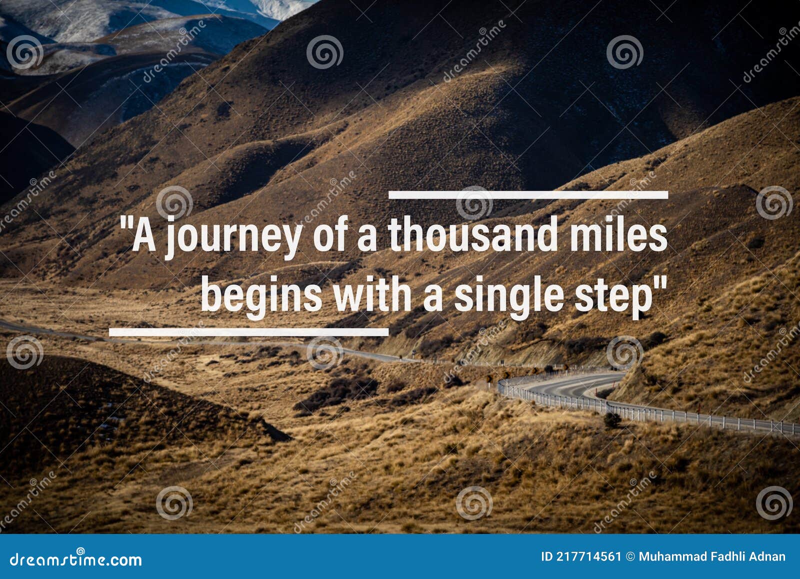 `a Journey Of A Thousand Miles Begins With A Single Step` Stock Image