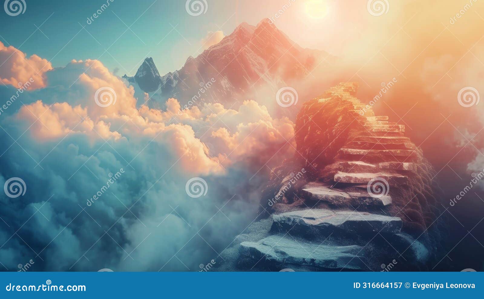 journey to success abstract path to mountain summit in reaching goals concept background