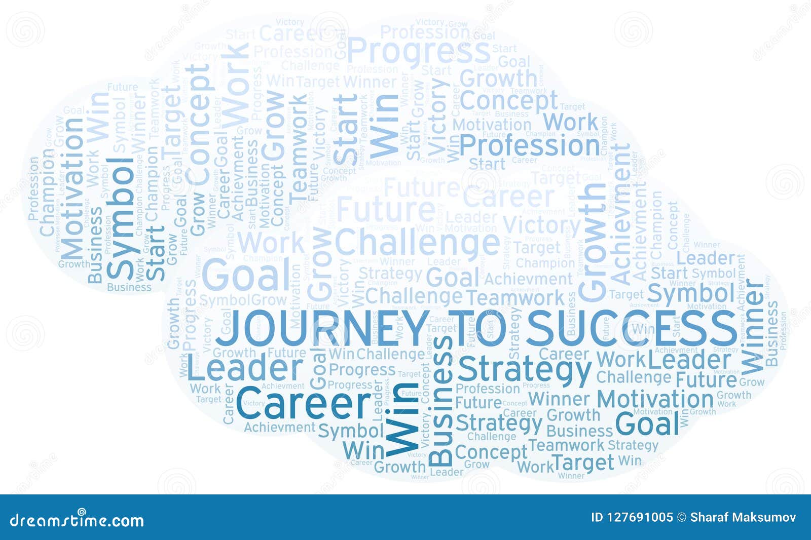 Journey To Success Word Cloud. Stock Illustration Illustration of