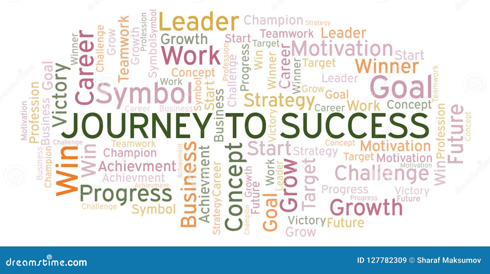 Journey To Success Word Cloud. Stock Illustration Illustration of