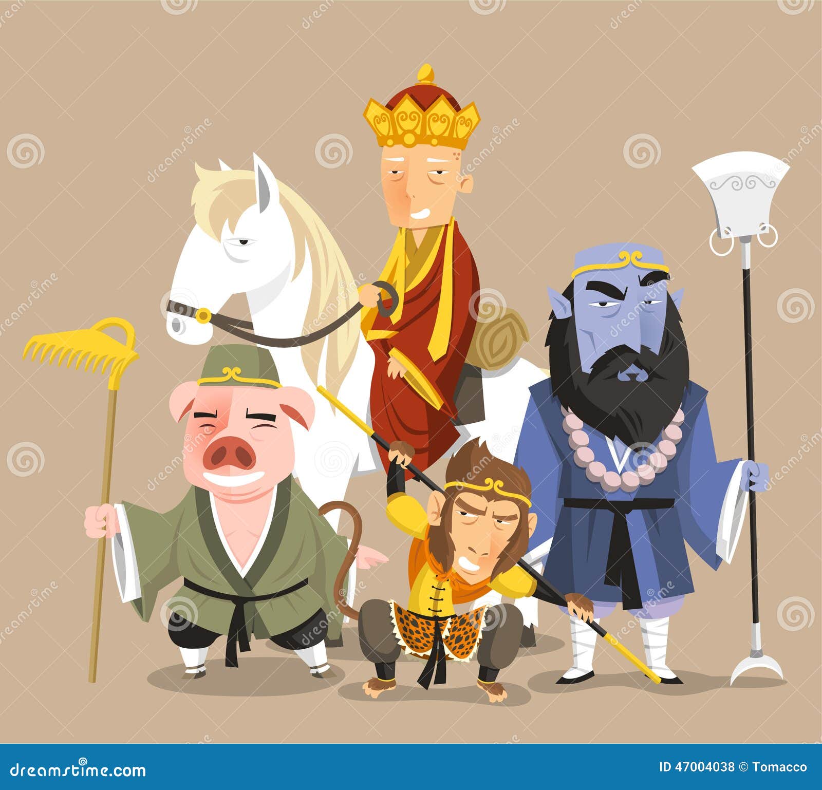 journey to the west cartoon characters