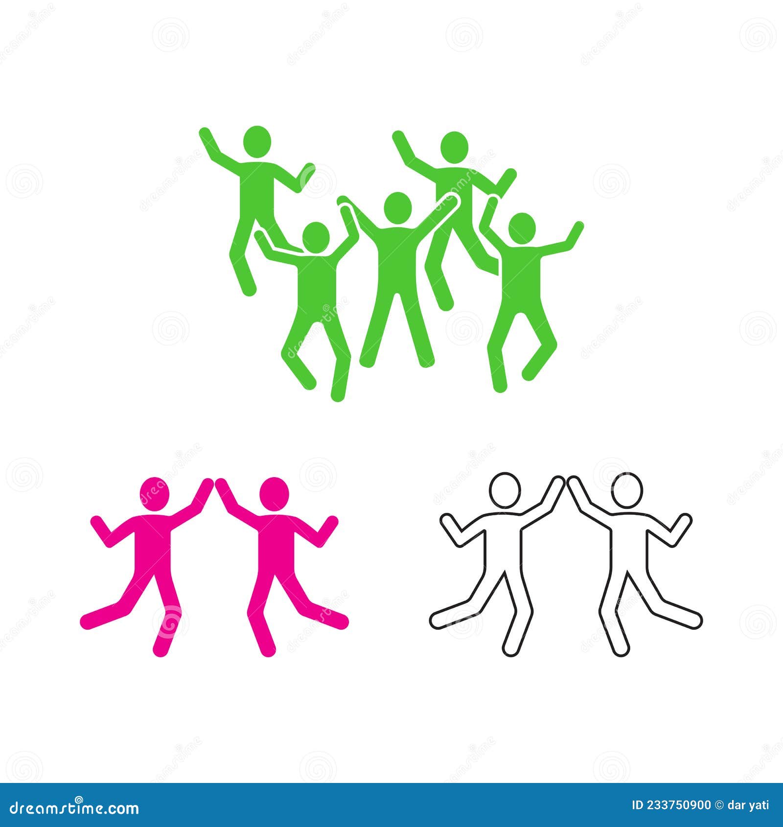 Joy Icon Logo Template Illustration Stock Vector Illustration of