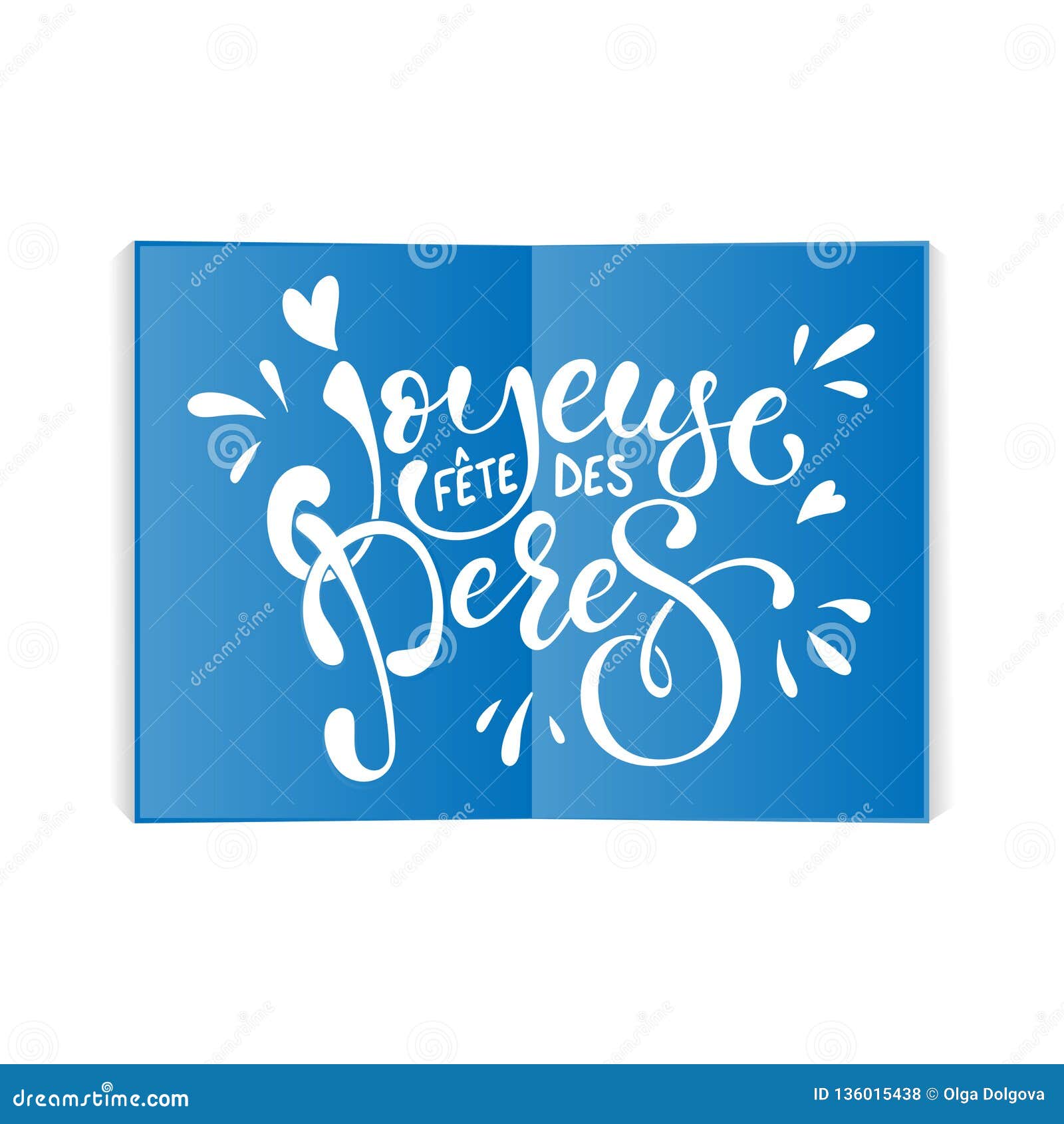joyeuse fete des peres  greeting card text.