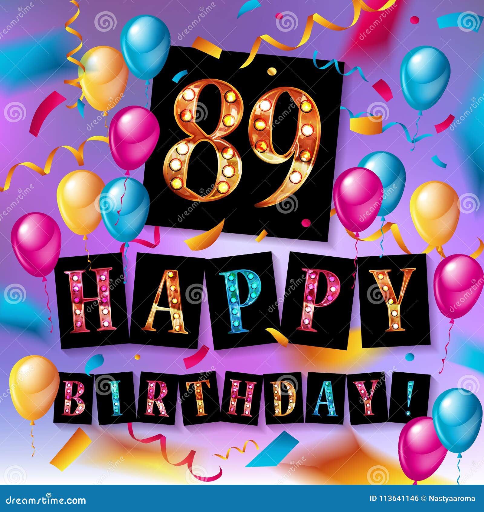 Carte D'anniversaire 89 Ans – Carte D'anniversaire De 89 Ans