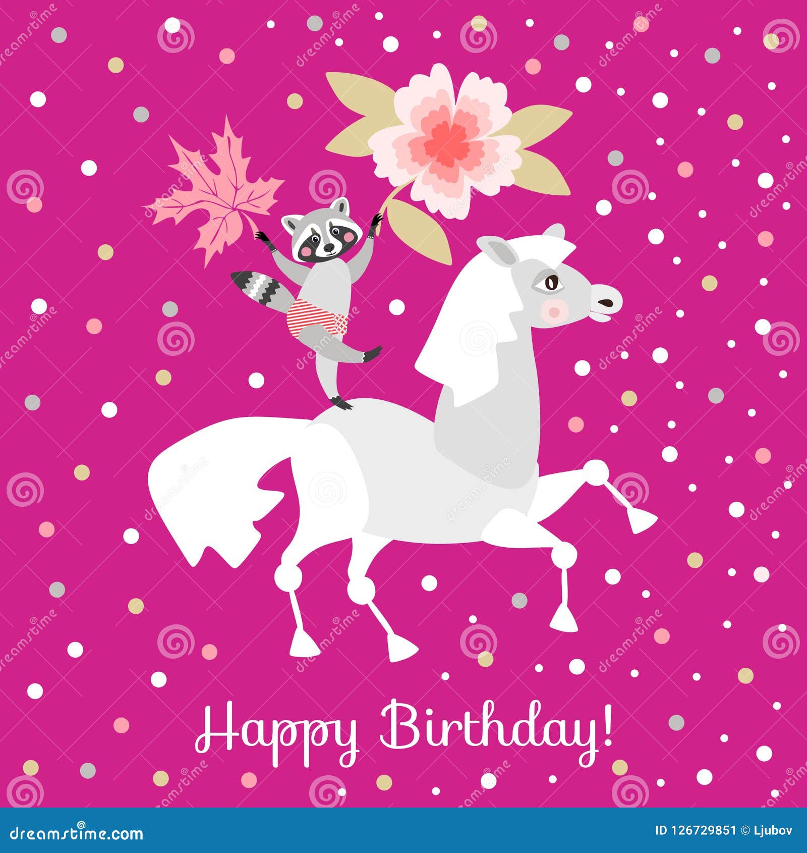 https://thumbs.dreamstime.com/z/joyeux-anniversaire-cheval-dr%C3%B4le-avec-le-cavalier-raton-laveur-la-feuille-de-fleur-et-d-%C3%A9rable-126729851.jpg