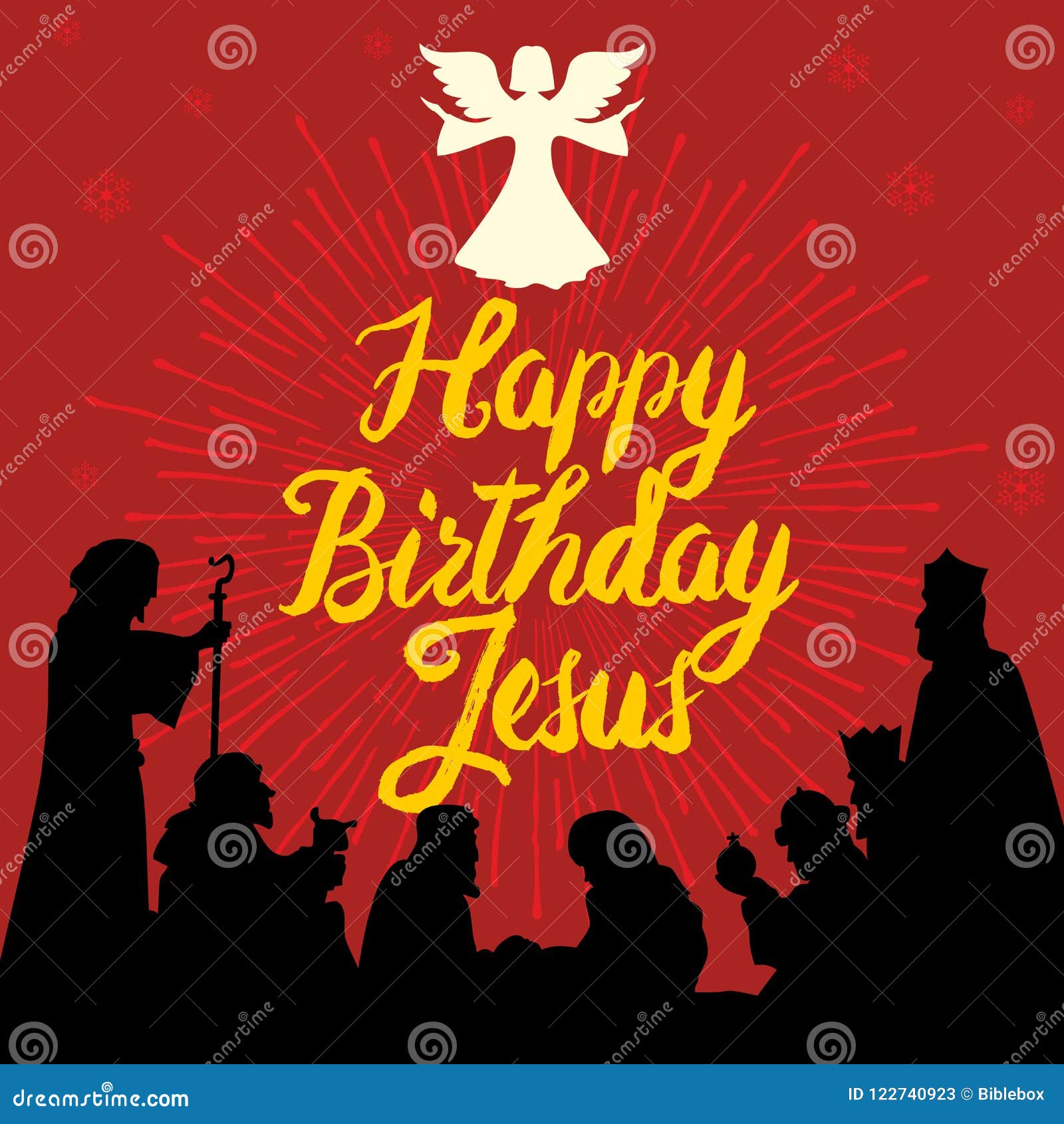 Joyeux Anniversaire Jesus Joyeux Noel Illustration De Vecteur Illustration Du Hommes Porte