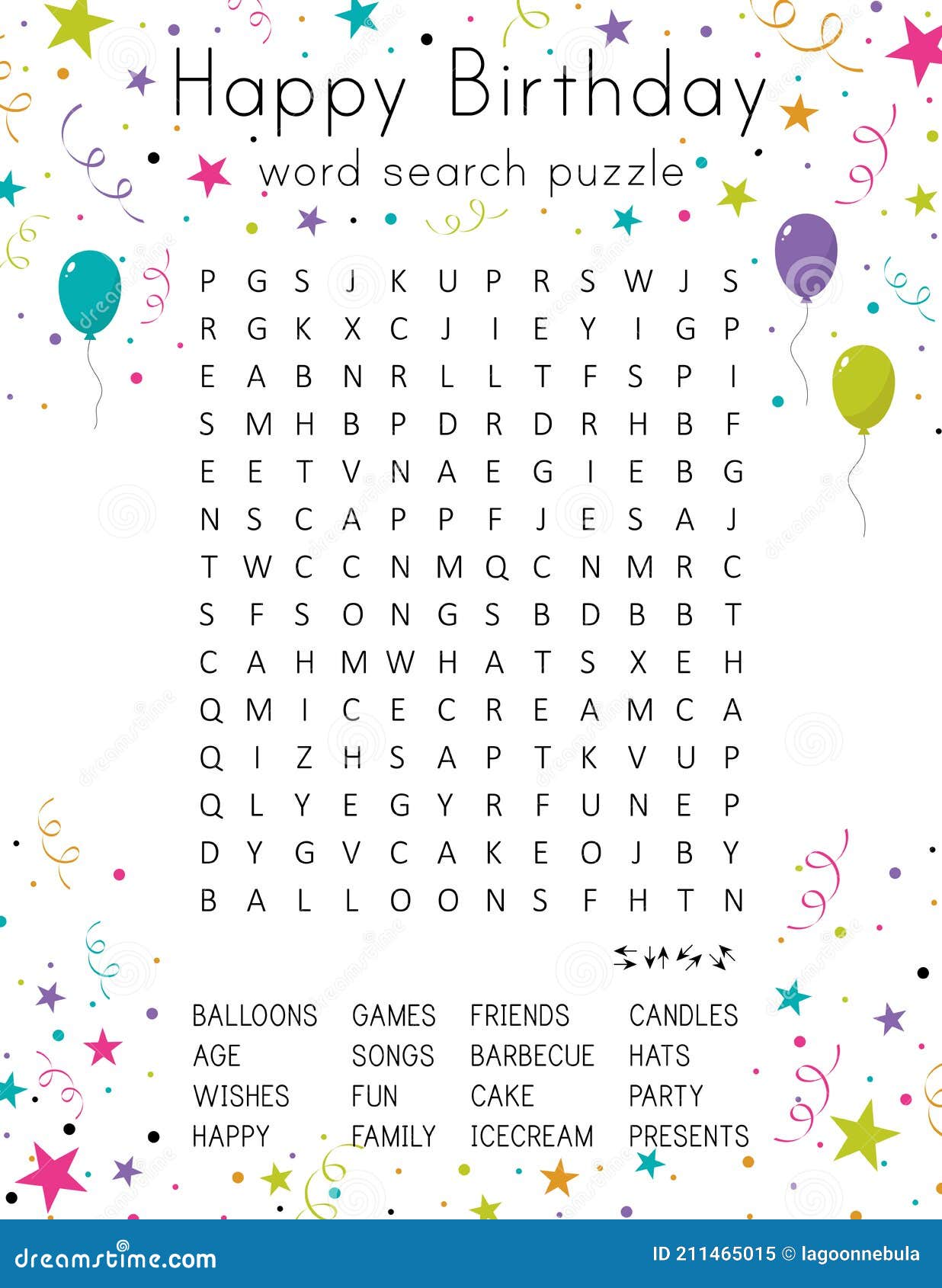 jeu de mots  Anniversaire enfant