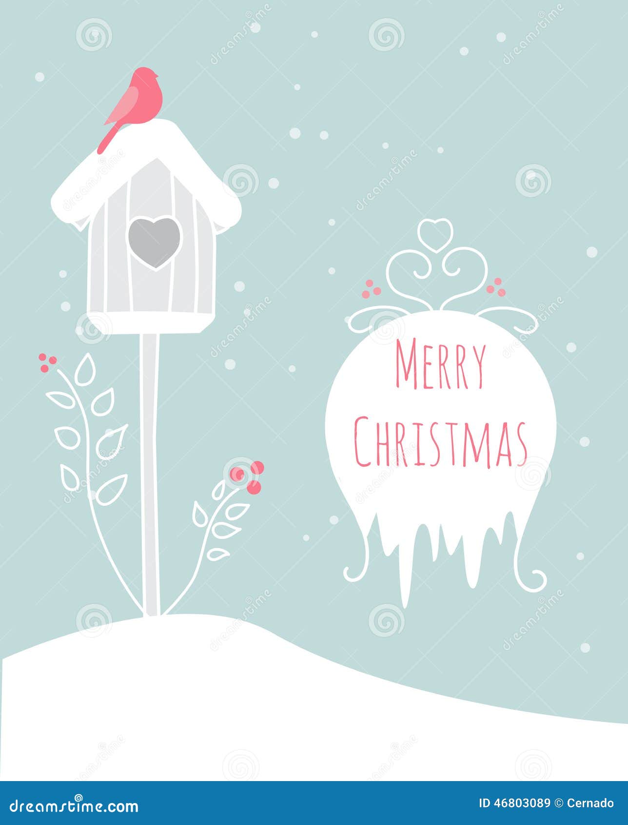 Joyeux Noel Romantique Illustration De Vecteur Illustration Du Main