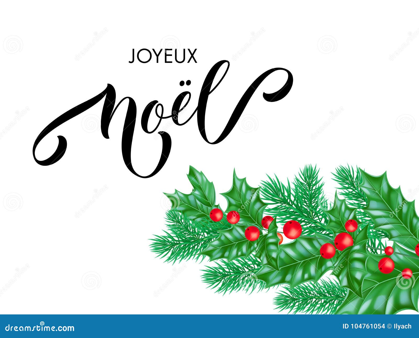 Download Joyeux Noel French Merry Christmas Holiday Hand Drawn Quote Calligraphy Lettering Greeting Card Background Template