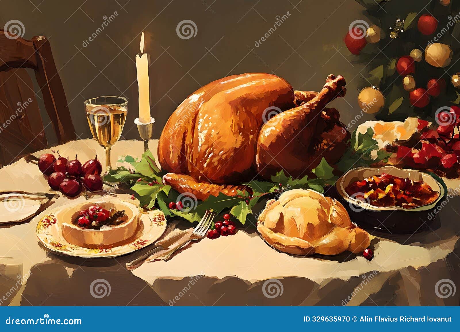 joyful festive holiday feast