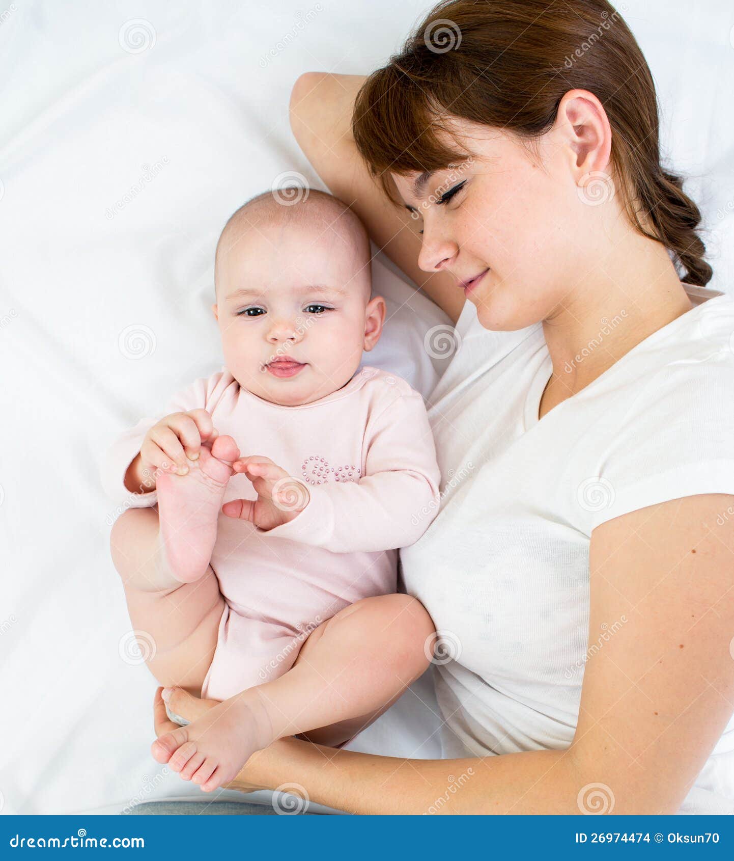 Joyful Mother Looking at Her Baby Infant Stock Photo Image of love, infant 26974474