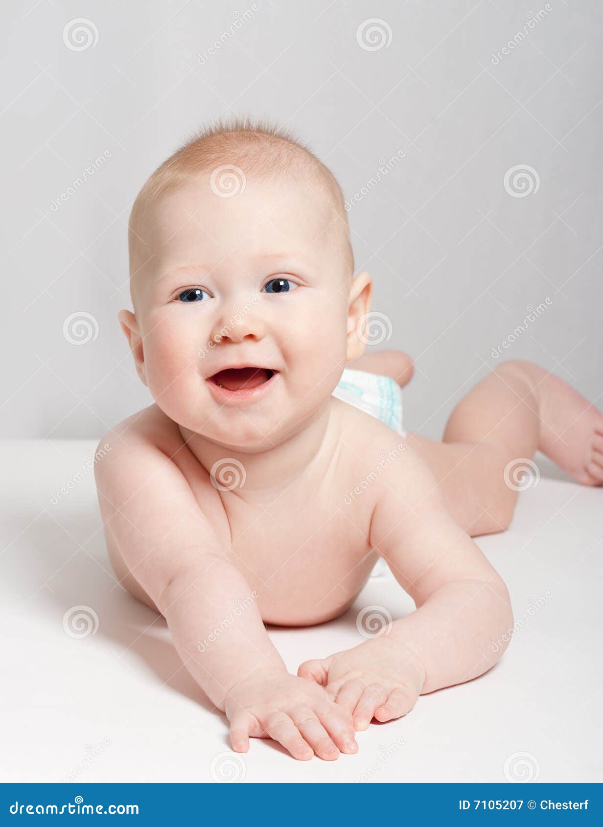 Joyful small toddler stock image. Image of fruit, laying - 7105207