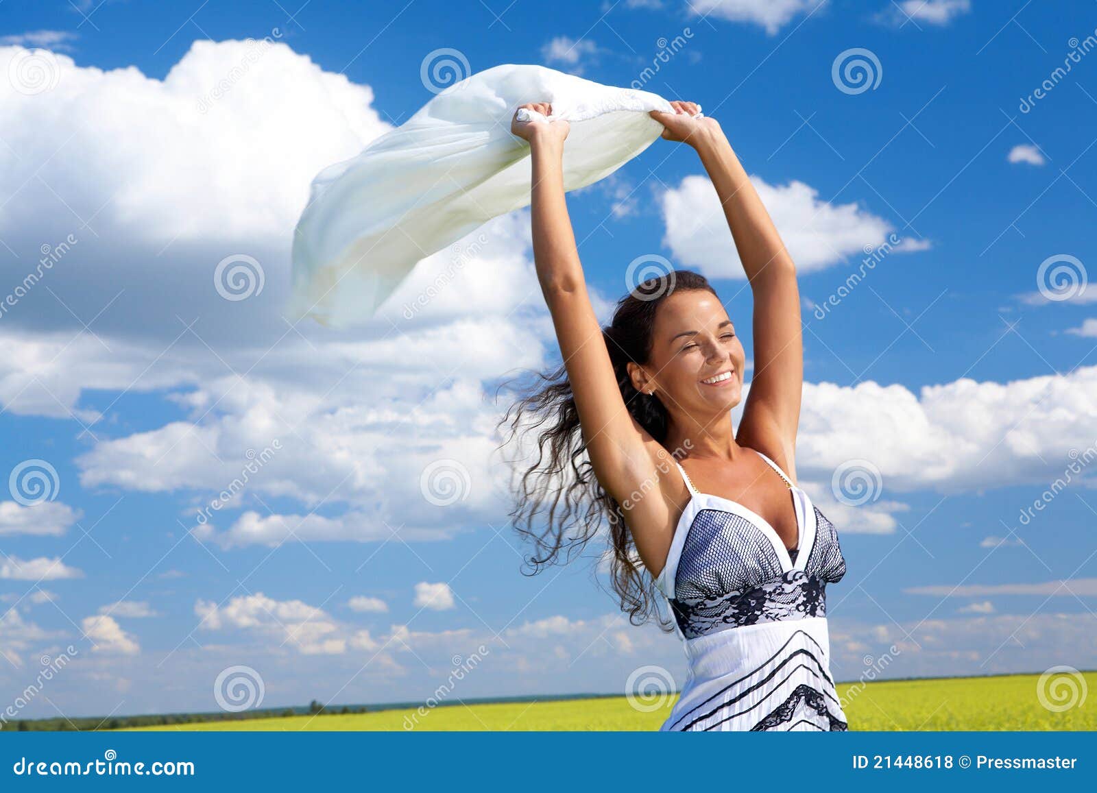 Joyful woman stock photo. Image of attractive, laughing 21448618