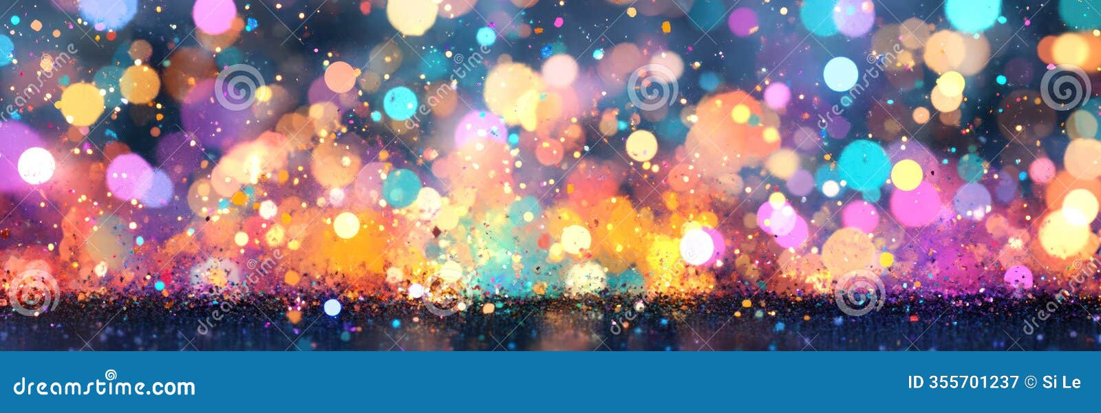 joyous celebration: explosive fireworks and colorful confetti in a dynamic and vibrant image