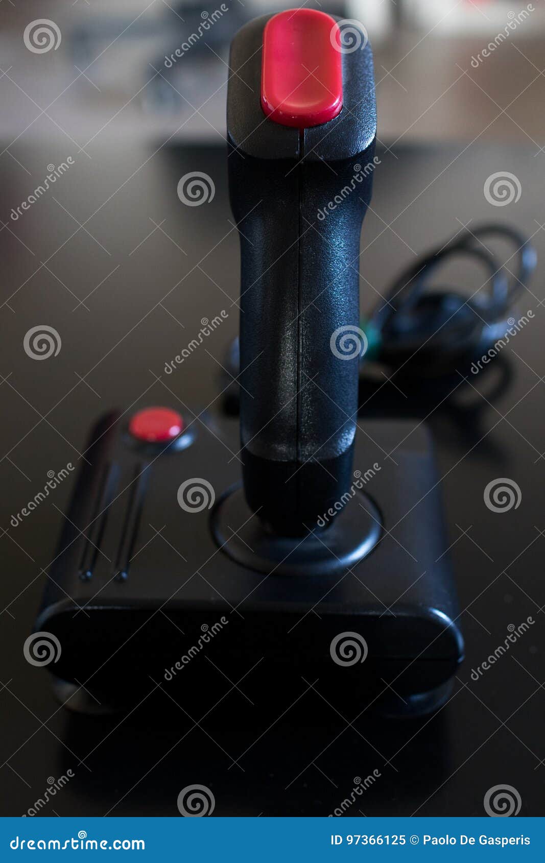 Joystick Arcade Game for Computer and Console from 80& X27;s. Black C