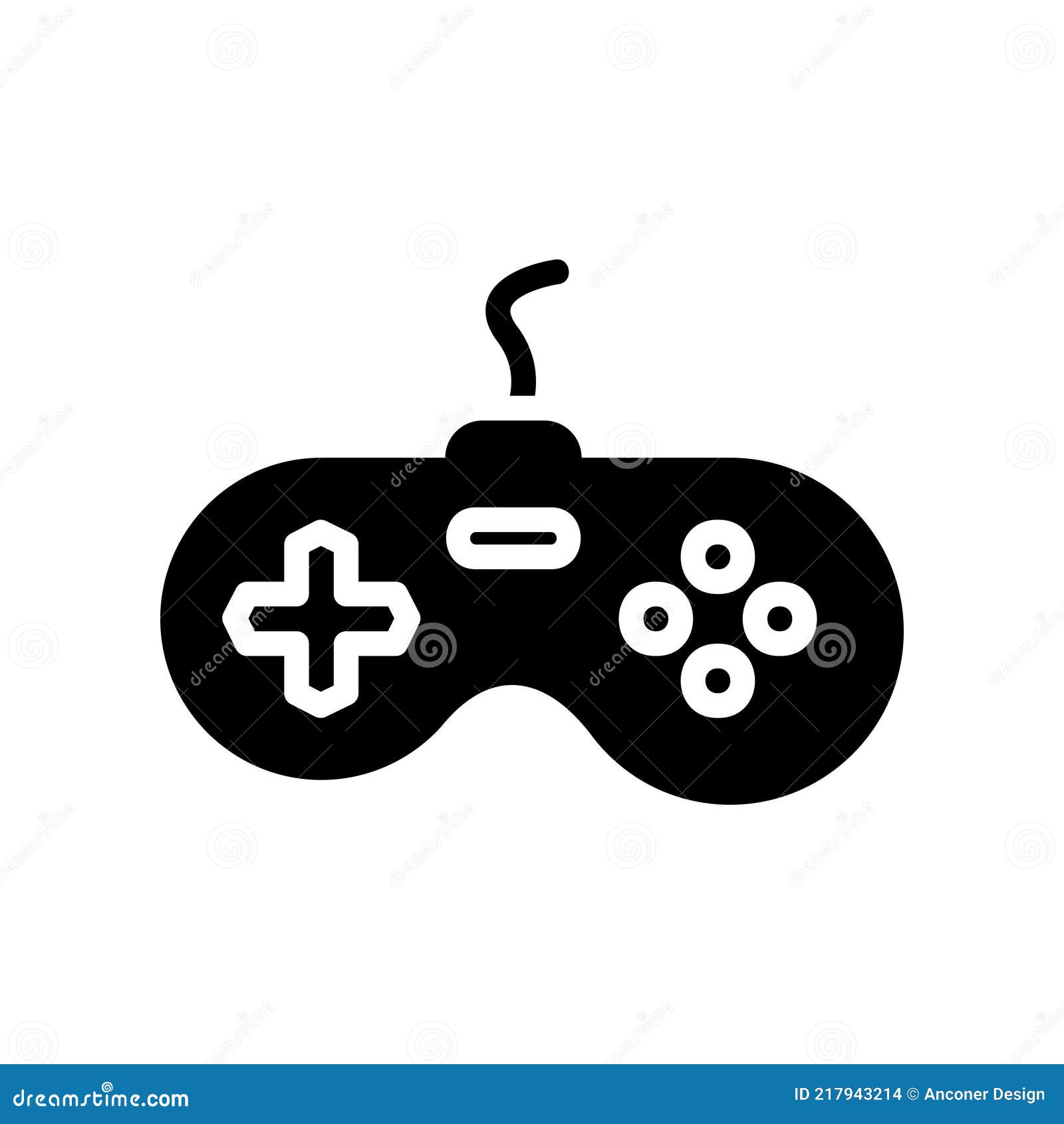Joystick Icon in Solid Style about Multimedia for Any Projects Stock