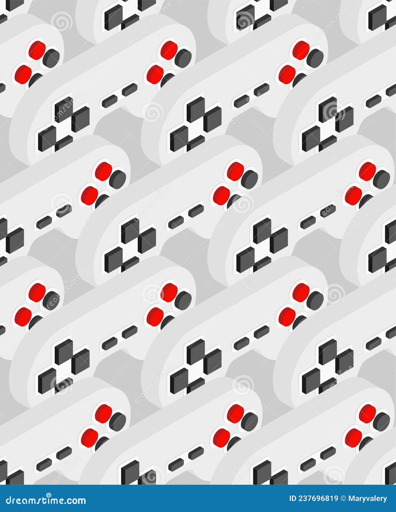 joystick pattern seamless. gamepad background. control knob video game texture