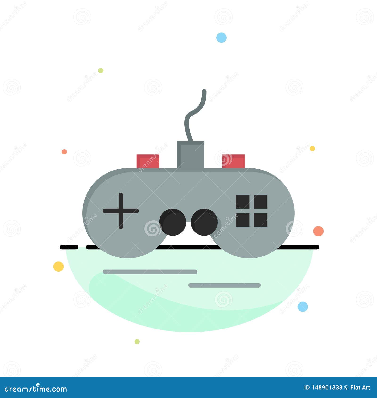 joystick, wireless, xbox, gamepad abstract flat color icon template