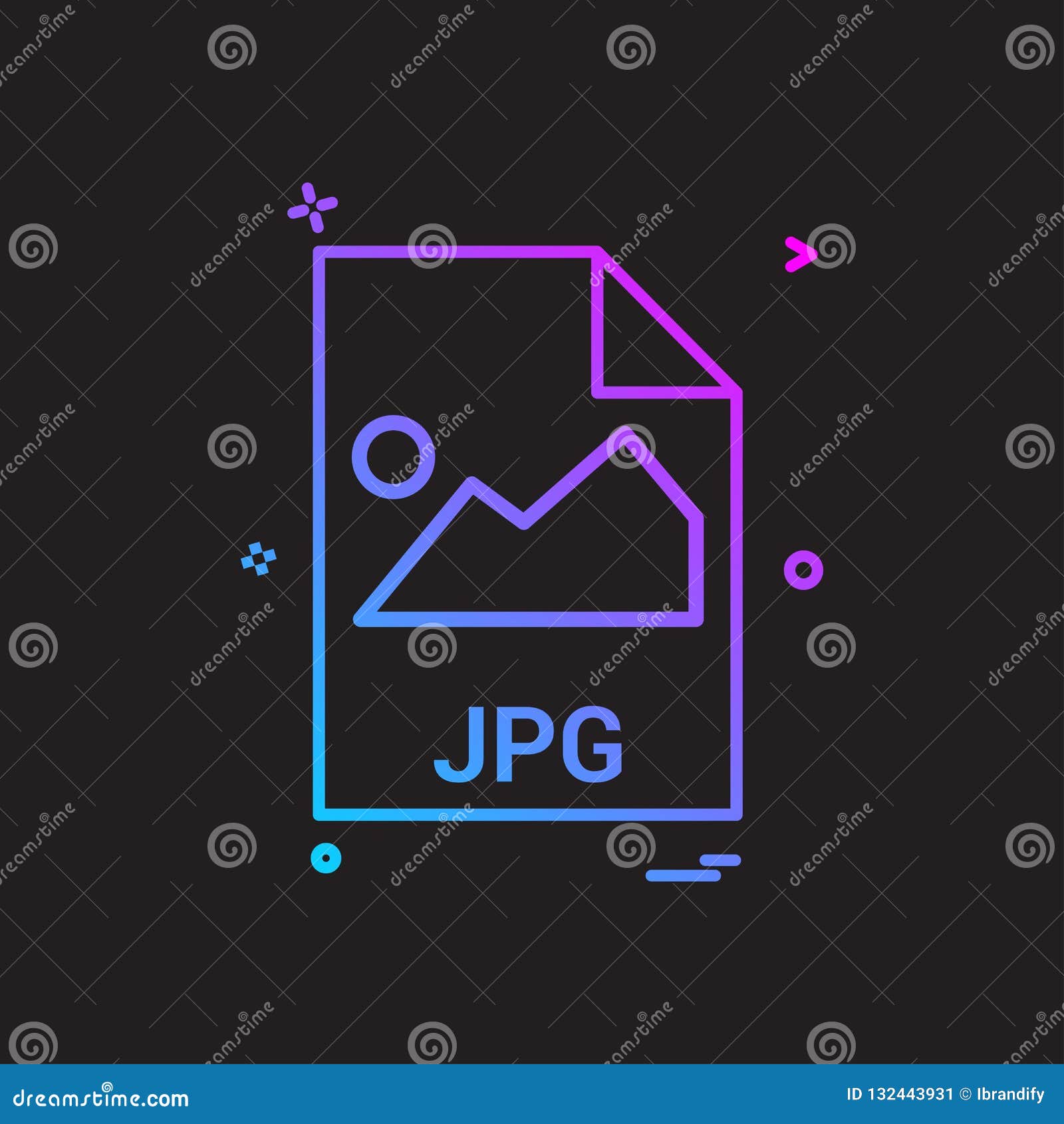 Jpg File File Extension File Format Icon Vector Design Stock Vector