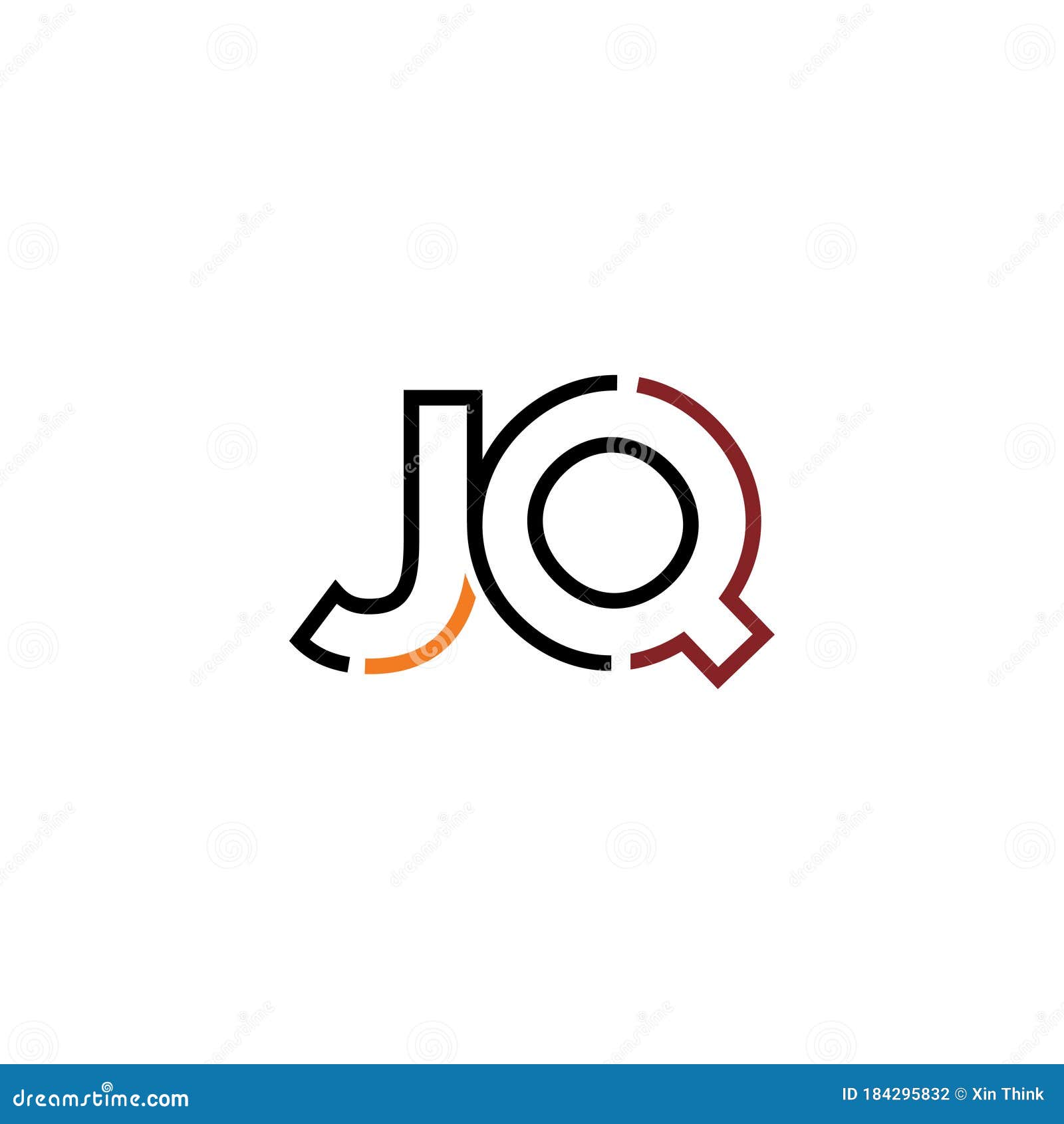 Jq Letter Logo Icon Design Template Elements Stock Vector Illustration Of Branding Line