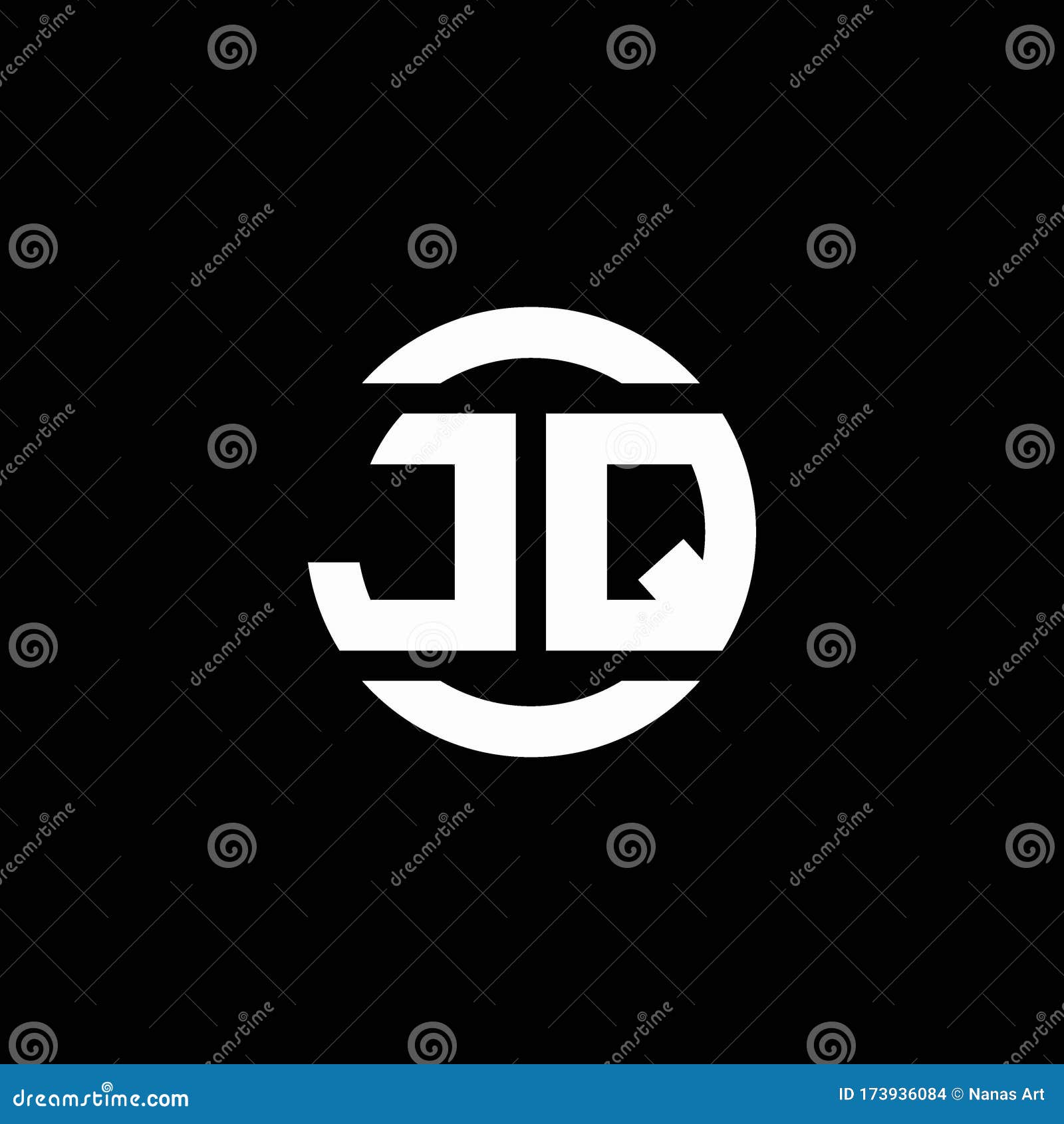 Jq Logo Monogram Isolated On Circle Element Design Template Stock Vector Illustration Of Geometric Logo