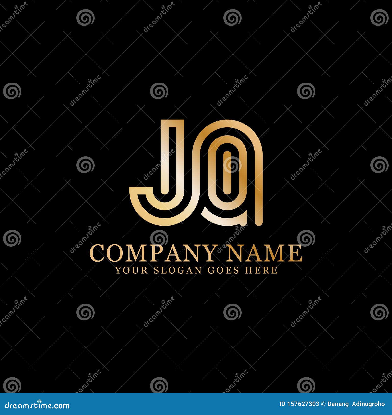 Jq Monogram Logo Inspirations Letters Logo Template Stock Vector Illustration Of Graphic Card
