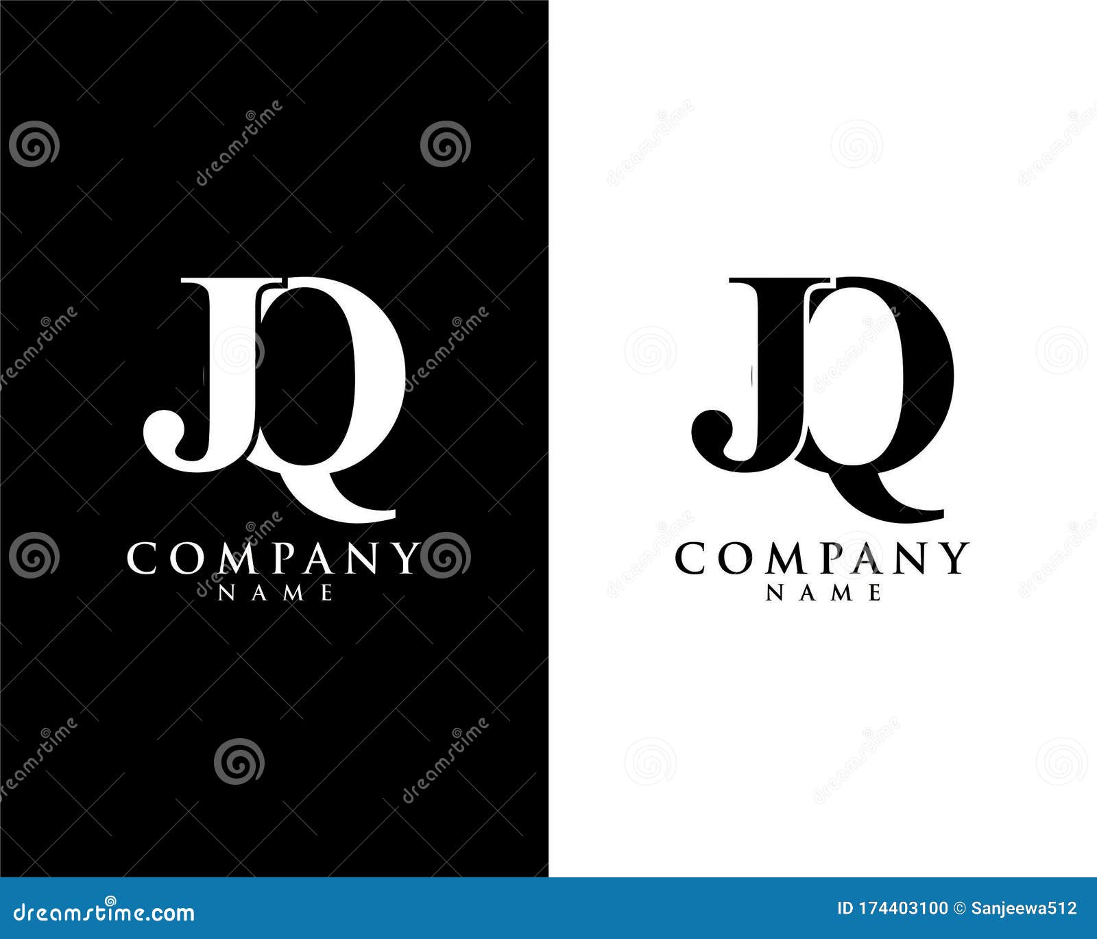 Jq Qj Initial Company Name Logo Template Vector Stock Illustration Illustration Of Corporate Financial