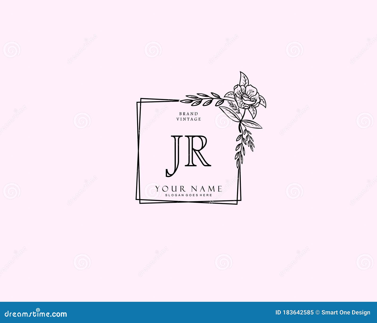 Initial JR signature logo template vector. Initial beauty monogram and elegant logo design, handwriting logo of initial signature, wedding, fashion, floral and botanical with creative template