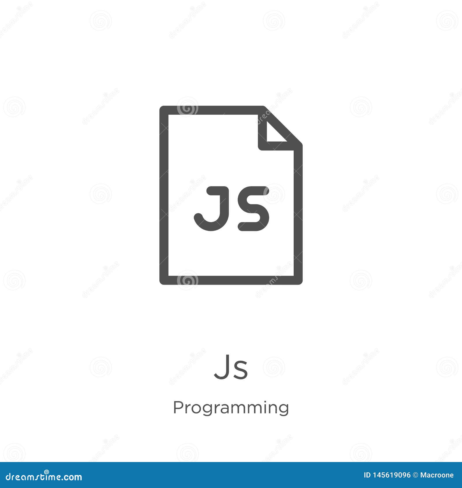 Js Icon Vector from Programming Collection. Thin Line Js Outline Icon ...