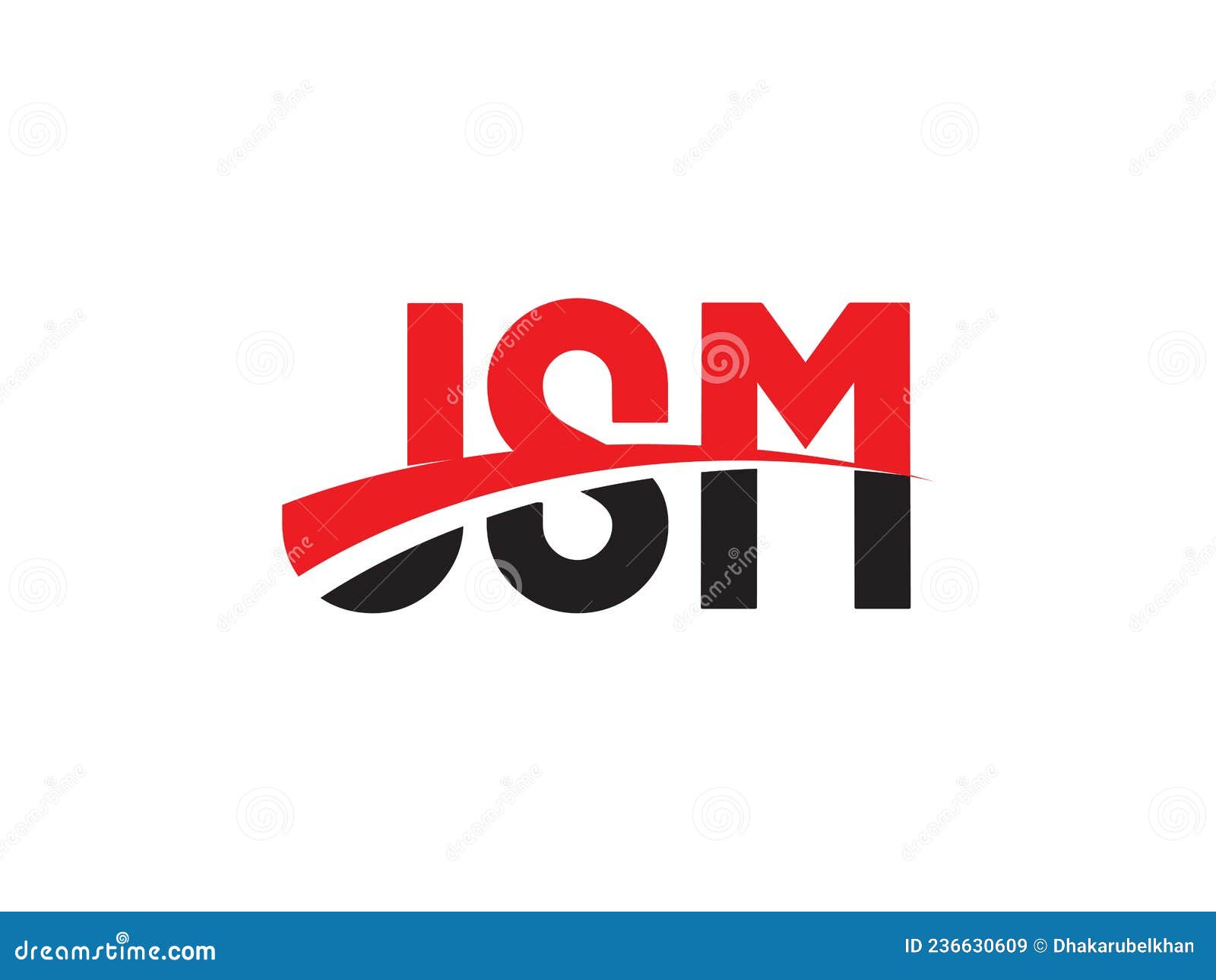 JSM Letter Initial Logo Design Vector Illustration Stock Vector
