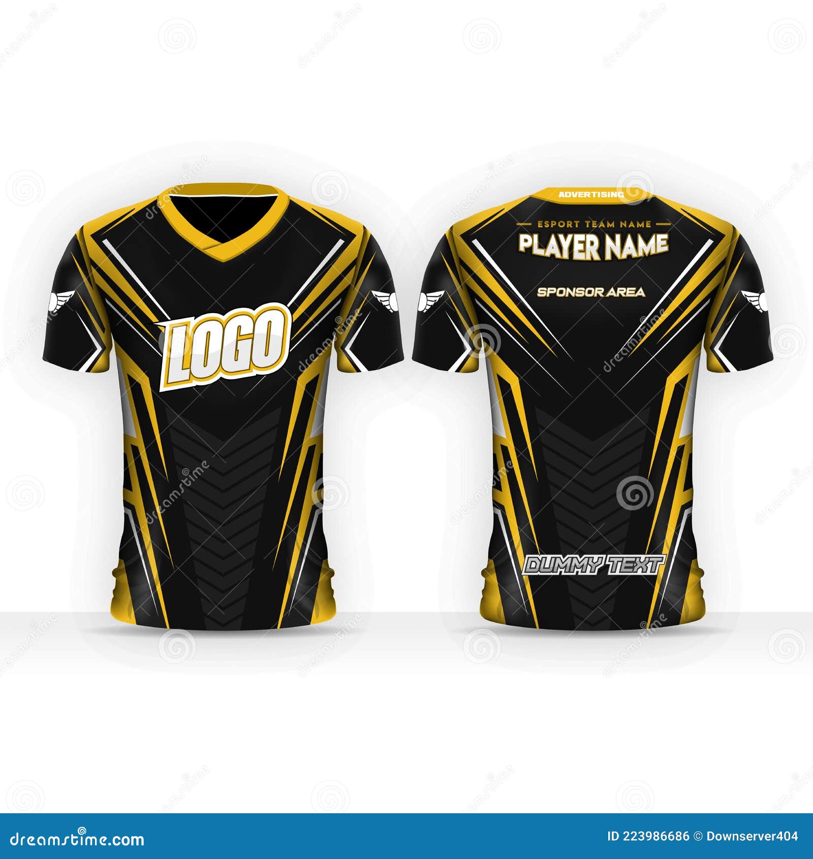 Multipurpose Jersey Design with Short Sleeve. Gaming, E-sports ...