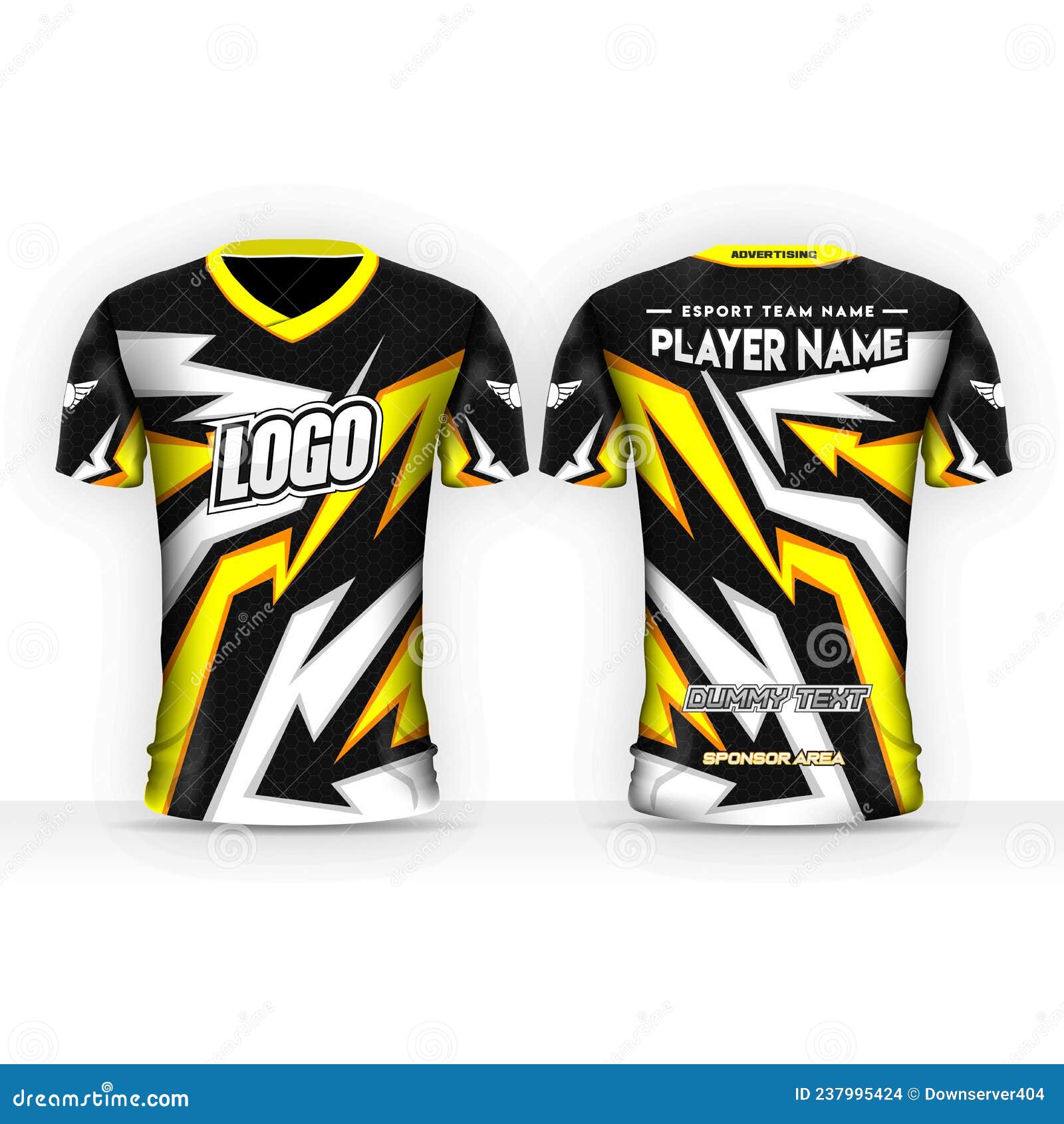 Team Jersey Design Black Yellow Stock Vector Illustration and Royalty Free  Team Jersey Design Black Yellow Clipart