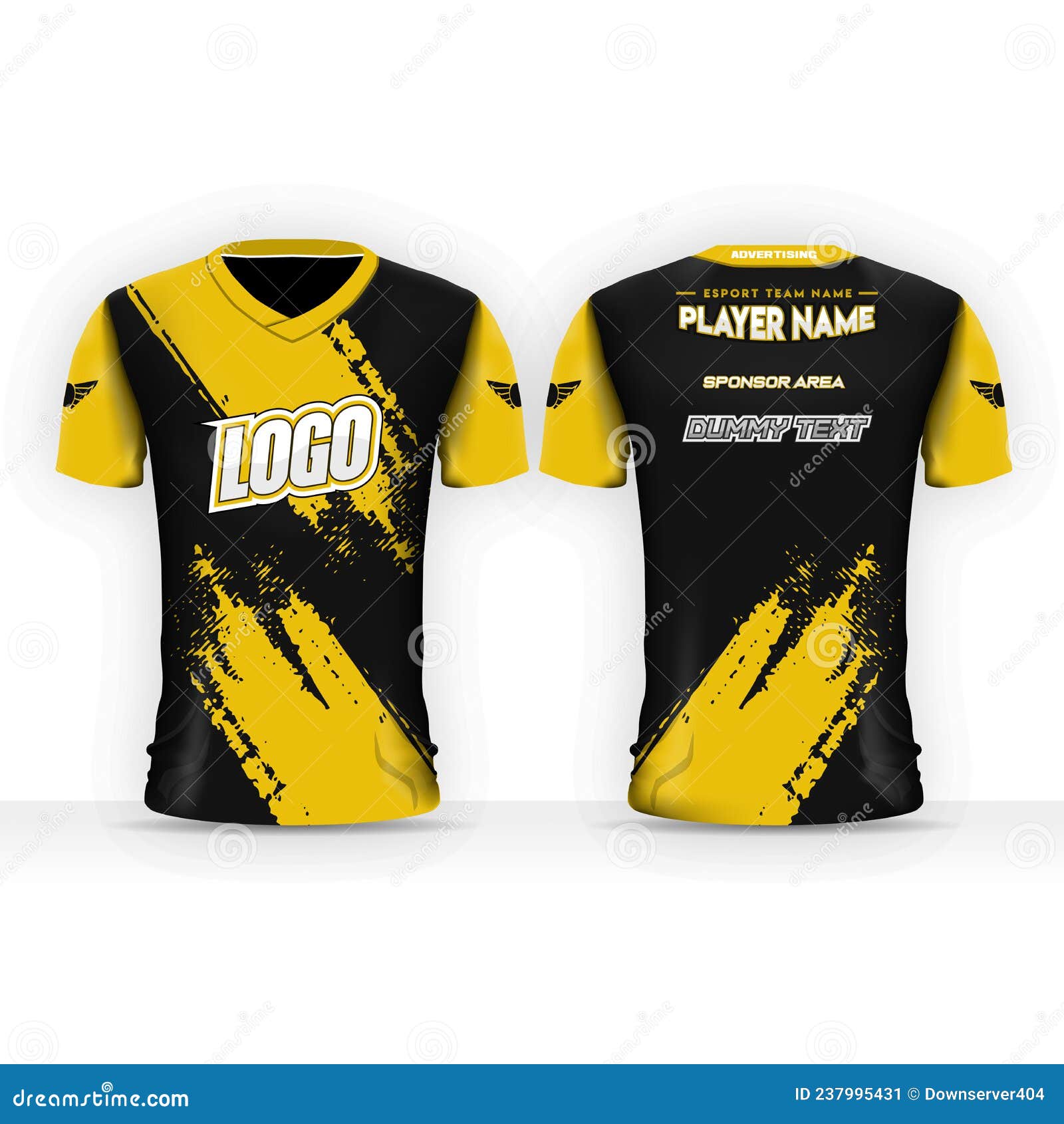 Short Sleeve Gaming Uniform, T-shirt for Esports. Jersey Design ...