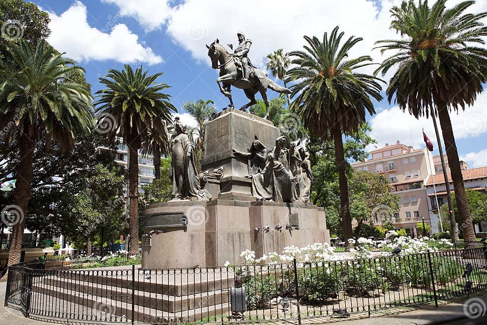 Juan Antonio De Arenales Monument on Ninth of July Plaza in Salta ...