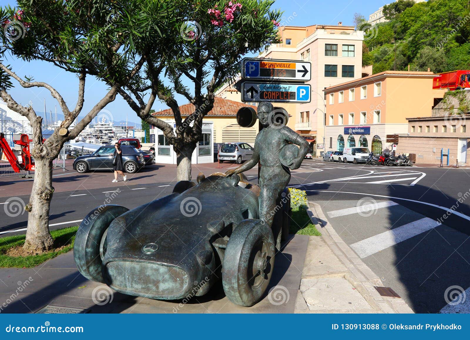 Juan Manuel Fangio Memorial at the Grand Prix Circuit in Monaco Editorial Stock Photo - of juan, road: 130913088