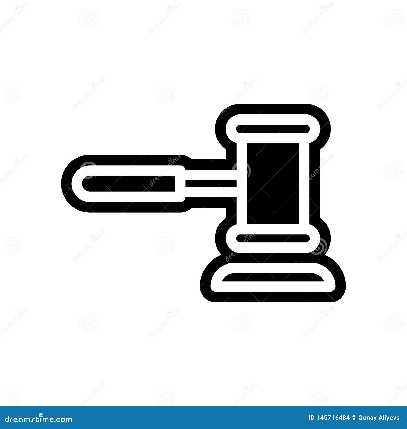 Judge Gavel Icon. Element of Finance for Mobile Concept and  Apps