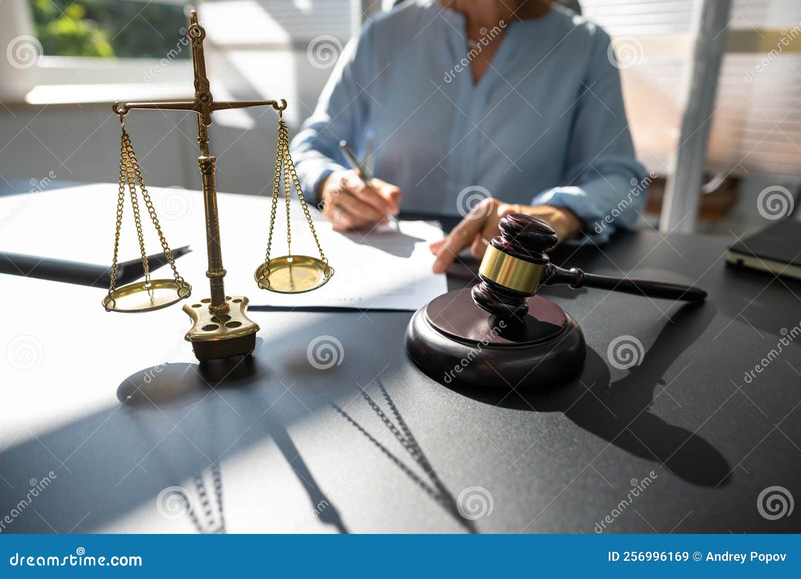 Judge with Gavel and Law Scale Stock Image Image of judge, document