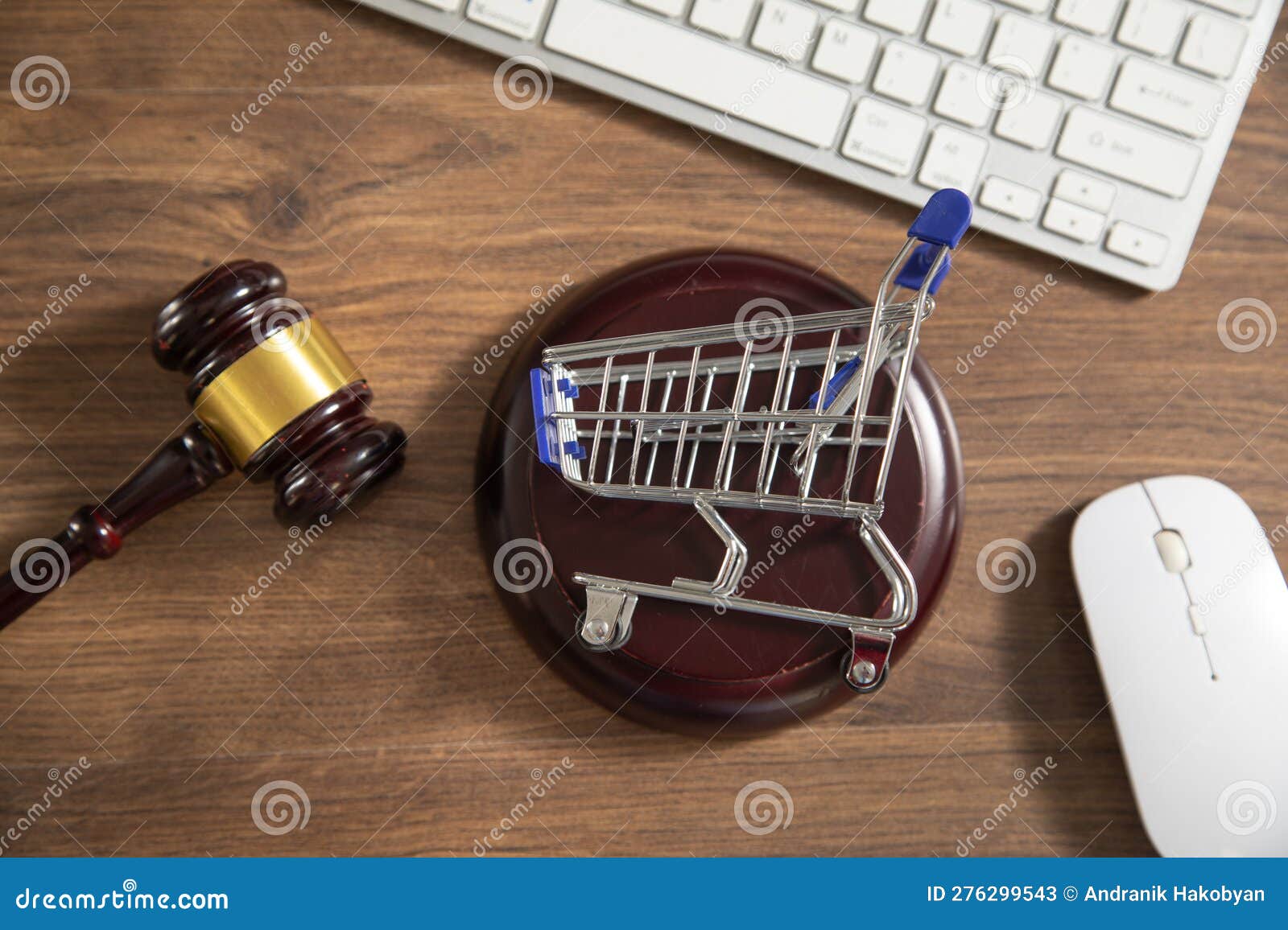Judge Gavel with a Shopping Cart Stock Image Image of commerce