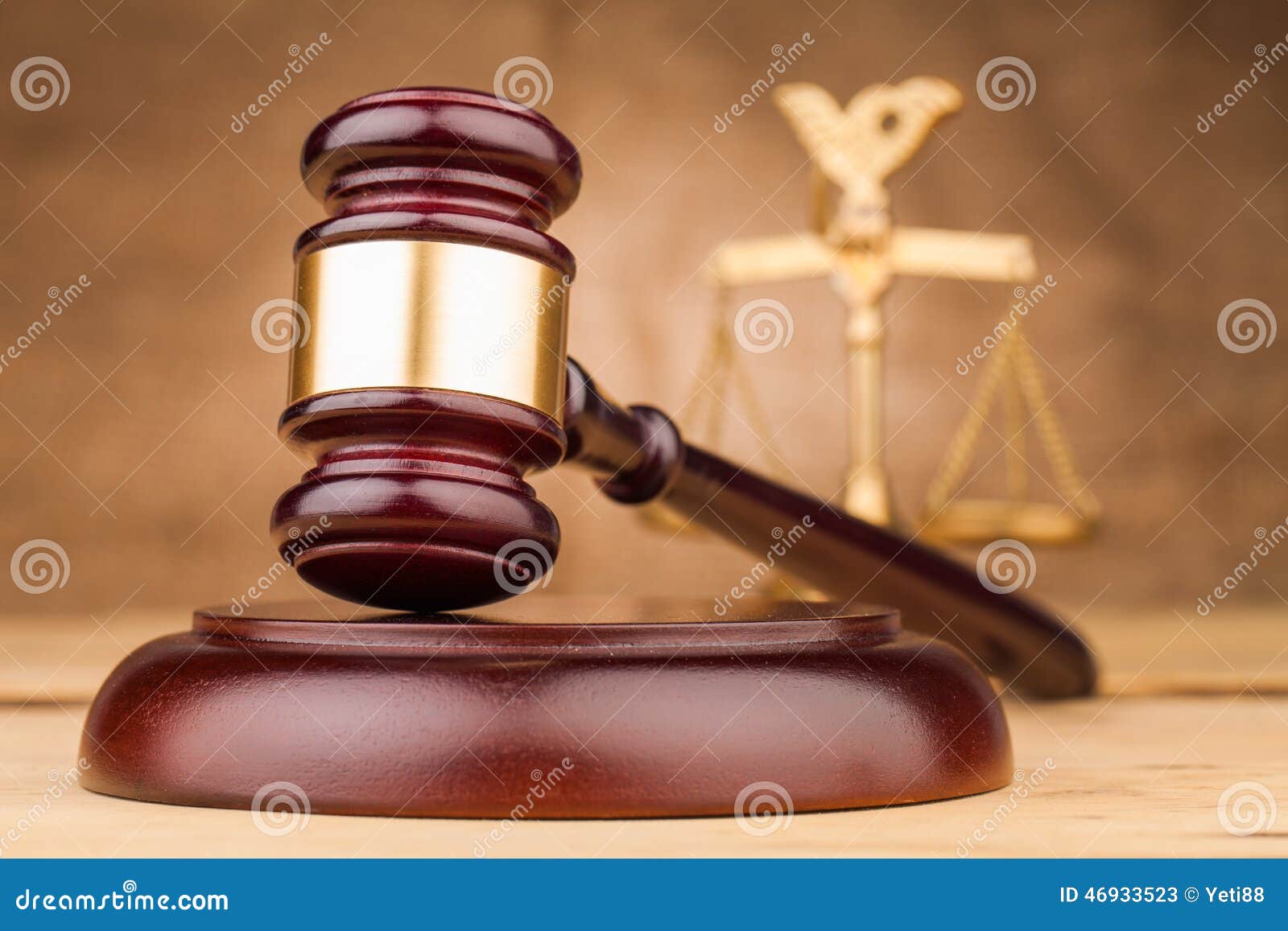 Judge gavel on table stock image. Image of home, hammer 46933523