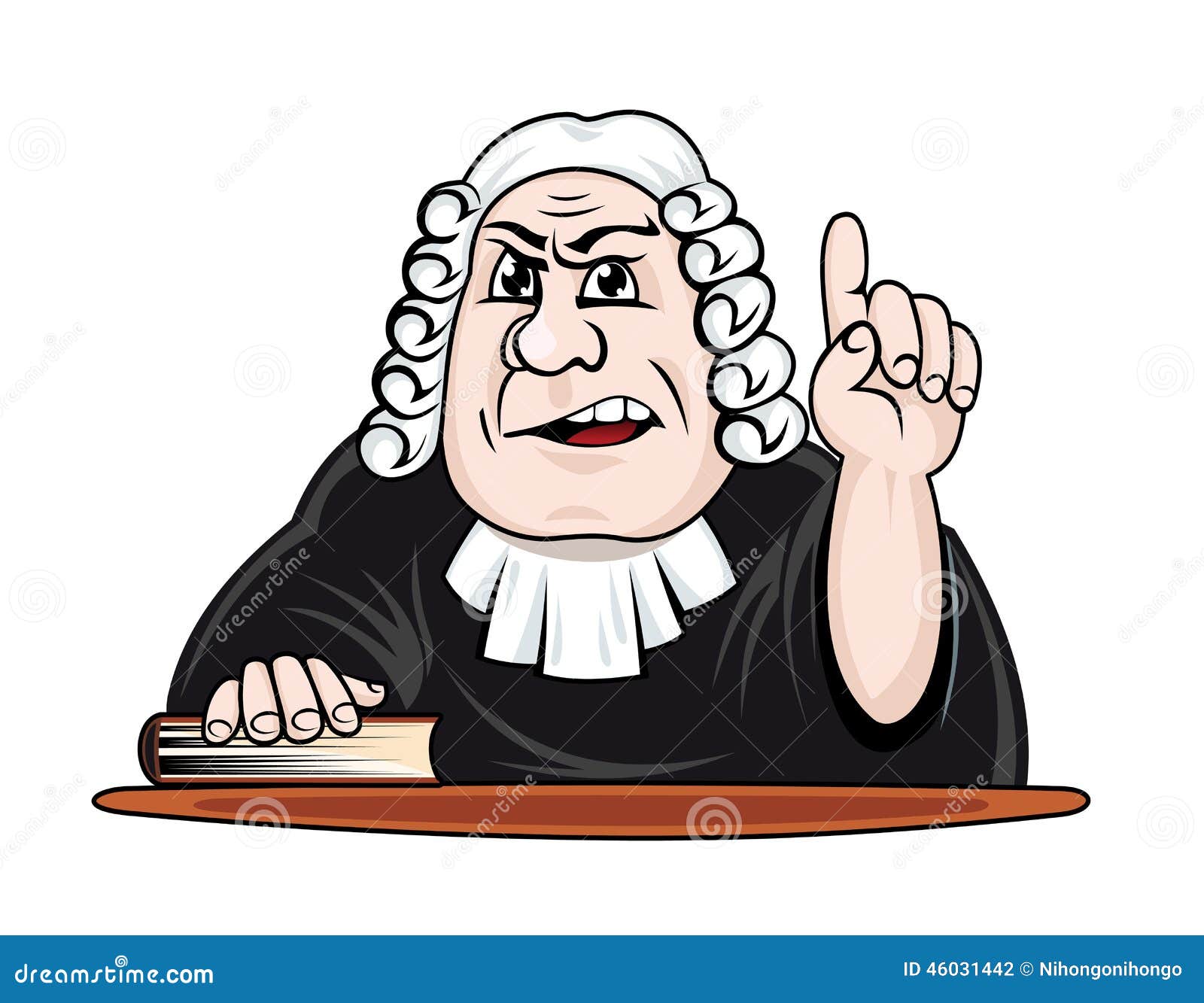 Judge Verdict RoyaltyFree Cartoon 244134947