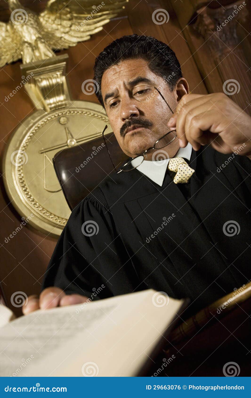 Judge Reading Law Book stock photo. Image of male, looking 29663076