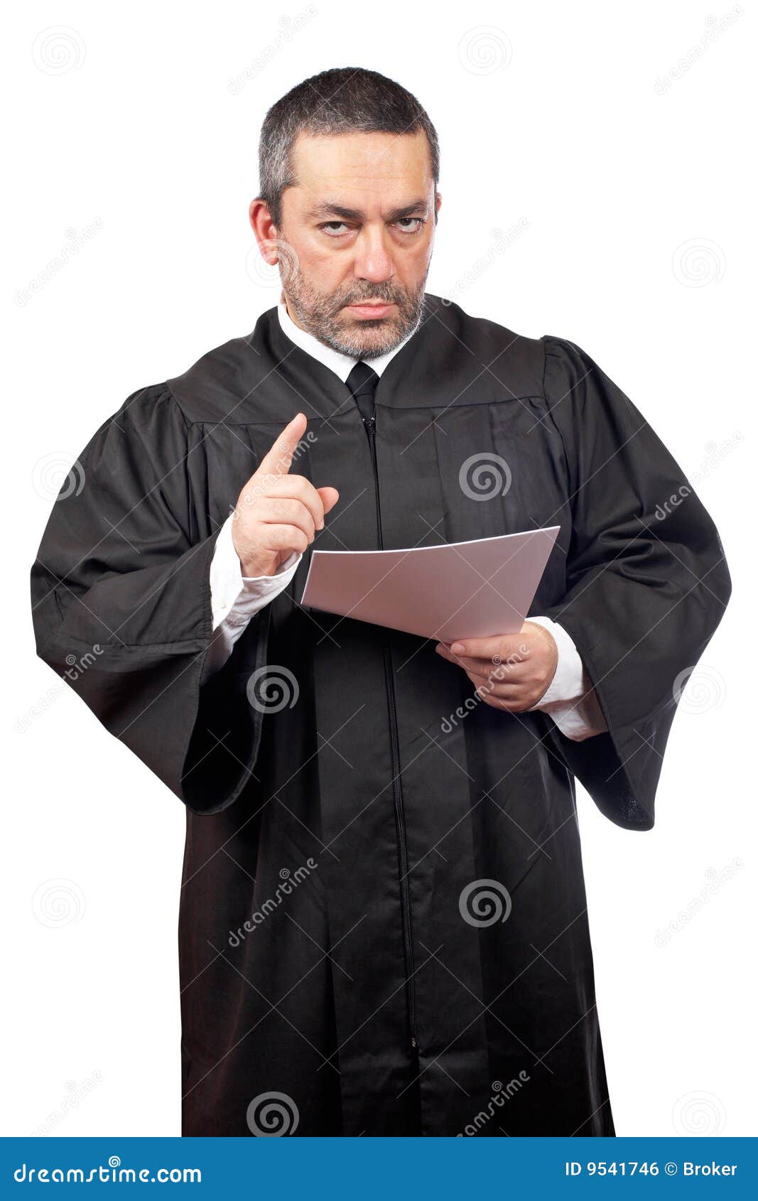 judge reading the sentence