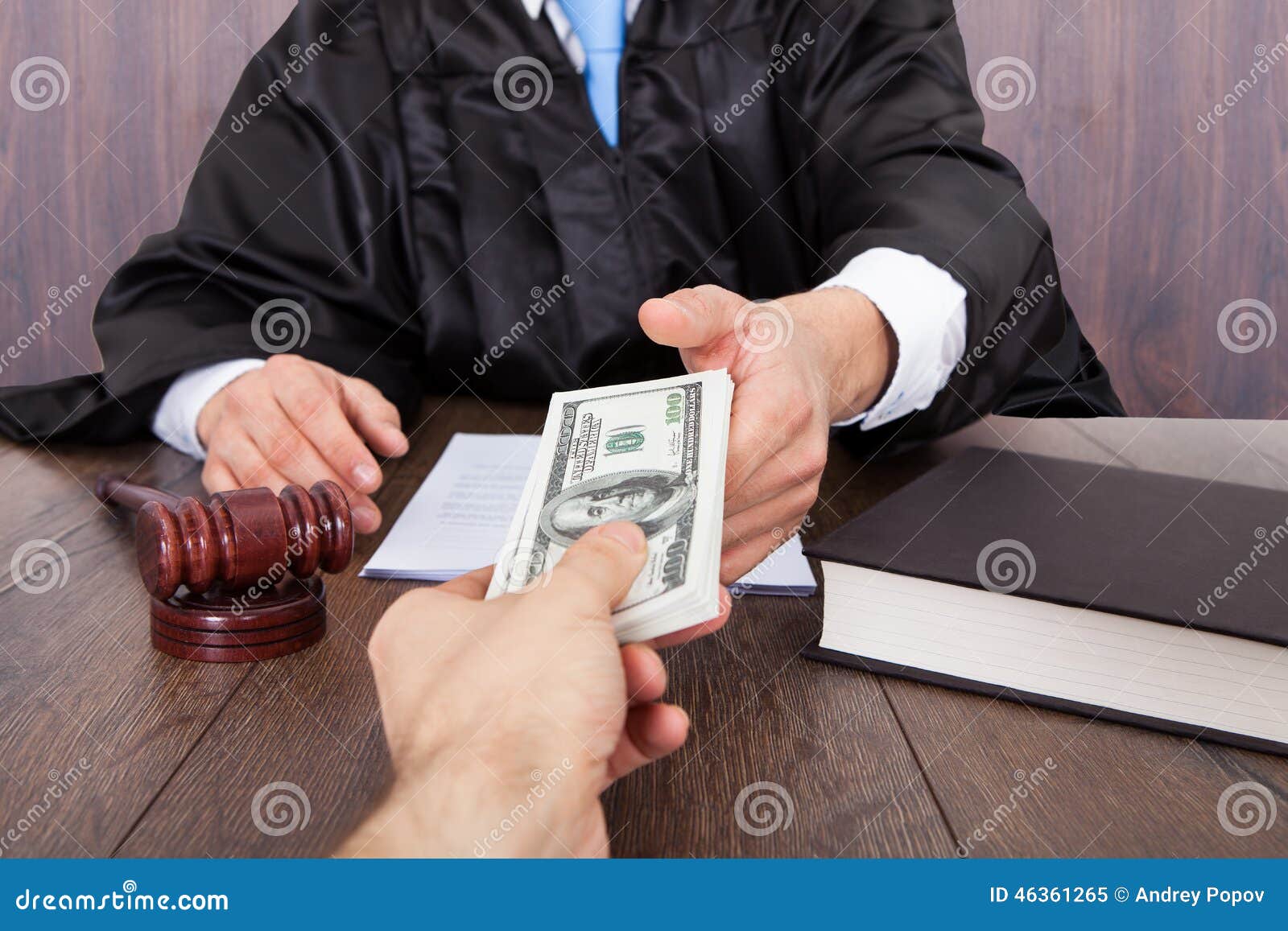 Judge Taking Bribe from Client Stock Image Image of adult, crime