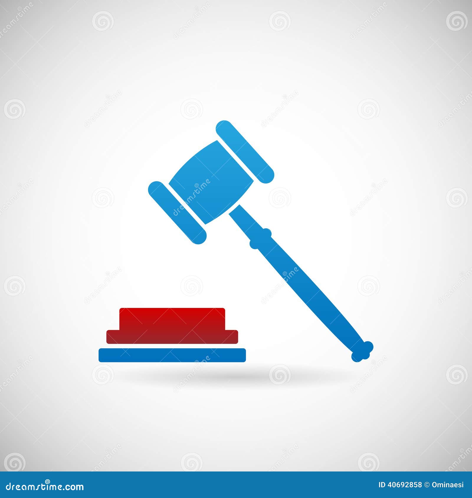 judgment verdict  judge gavel icon template on gray background  