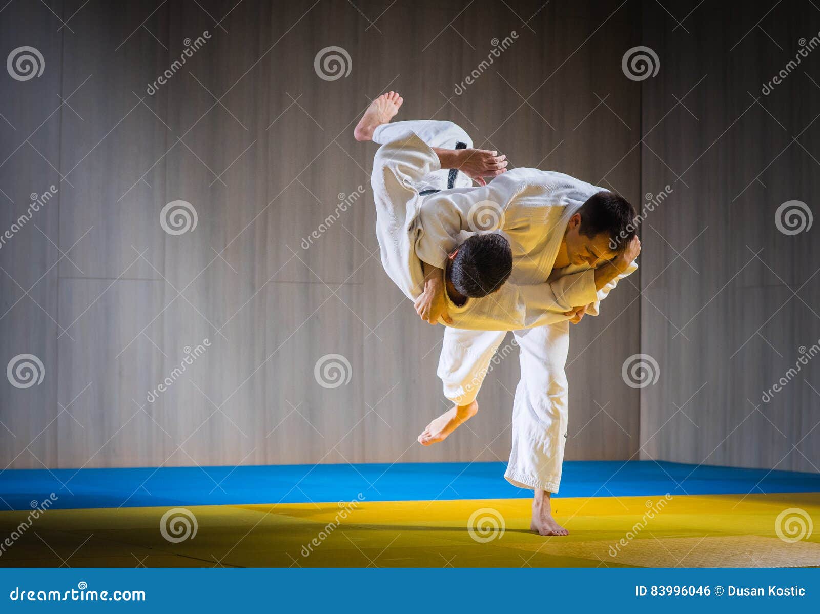 judo training in the sports hall