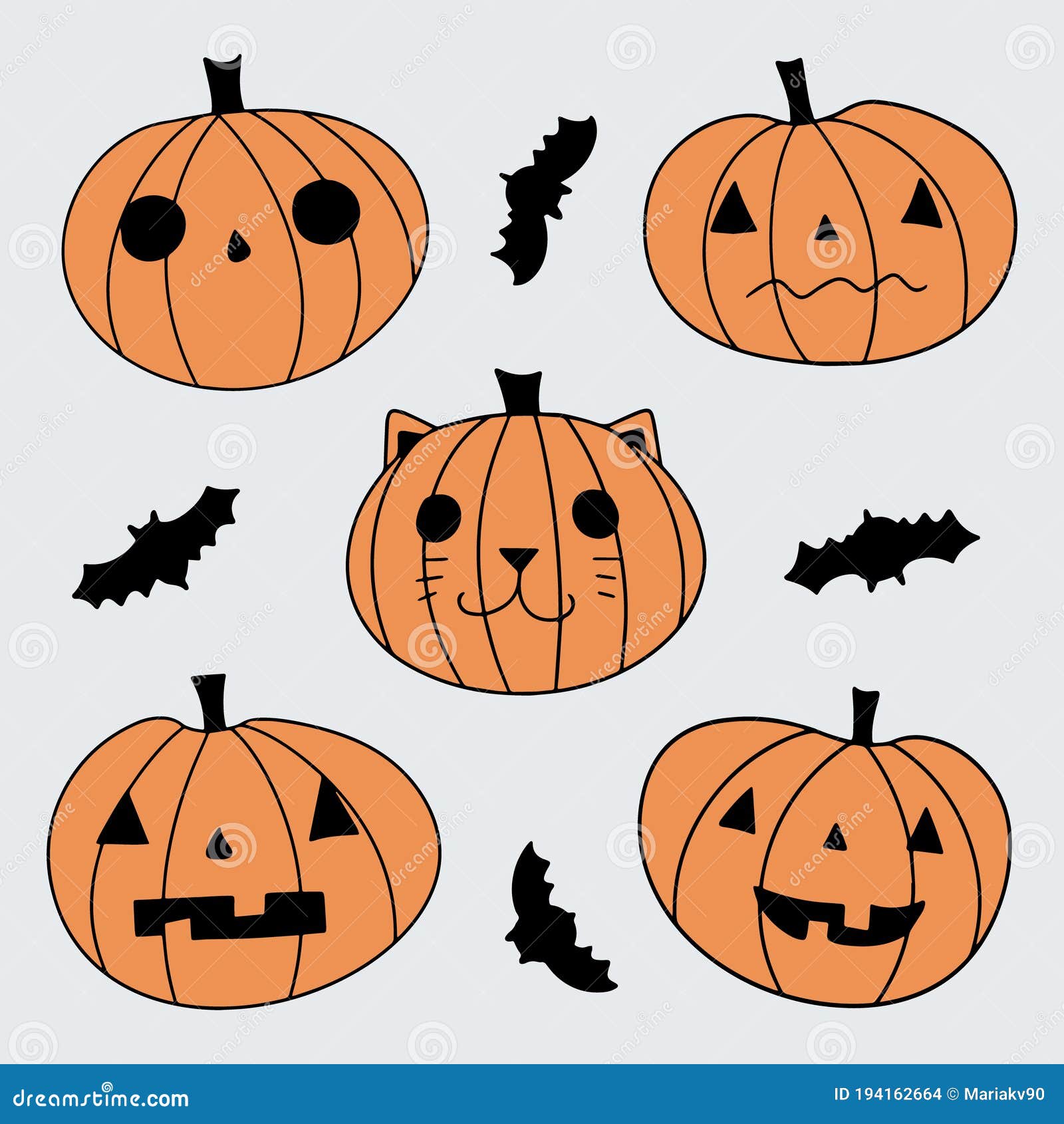 Juego De Calabaza De Halloween Con Murciélagos En Fondo Gris. Dibujado Por Calabazas De Doodle Con Vector De Mano Para Divertidos Ilustración del Vector - Ilustración de sonrisa, corte: 194162664 Juego De Calabaza De Halloween Con Murciélagos En Fondo Gris. Dibujado Por Calabazas De Doodle Con Vector De Mano Para Divertidos Ilustración del Vector - Ilustración de sonrisa, corte: 194162664