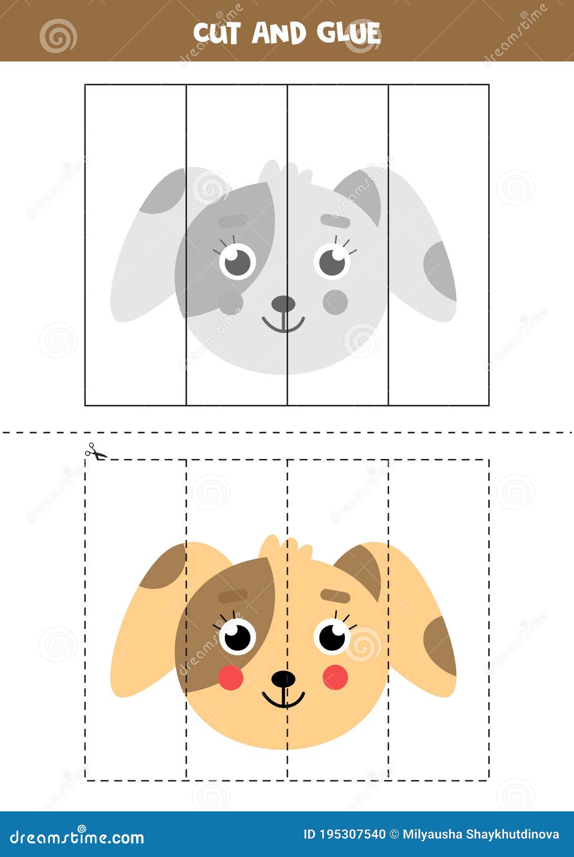 Juego De Cortar Y Pegar Para Los Niños. Perro De Dibujos Animados Adorables. Ilustración del Vector - Ilustración de educativo, mascota: 195307540 Juego De Cortar Y Pegar Para Los Niños. Perro De Dibujos Animados Adorables. Ilustración del Vector - Ilustración de educativo, mascota: 195307540
